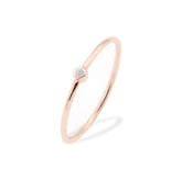 Inel Bubbles cu zirconiu din aur roz de 14K